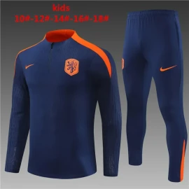 Nederland Kinderen Trui-Trainingspak 24/25 - Marineblauw