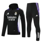 Real Madrid Trainingspak met Capuchon 24/25 - Zwart/Wit